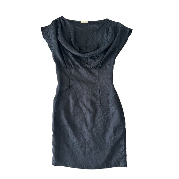 LOEFFLER RANDALL Black Silk Draped Neck Dress Size 2 - Picture 3 of 8